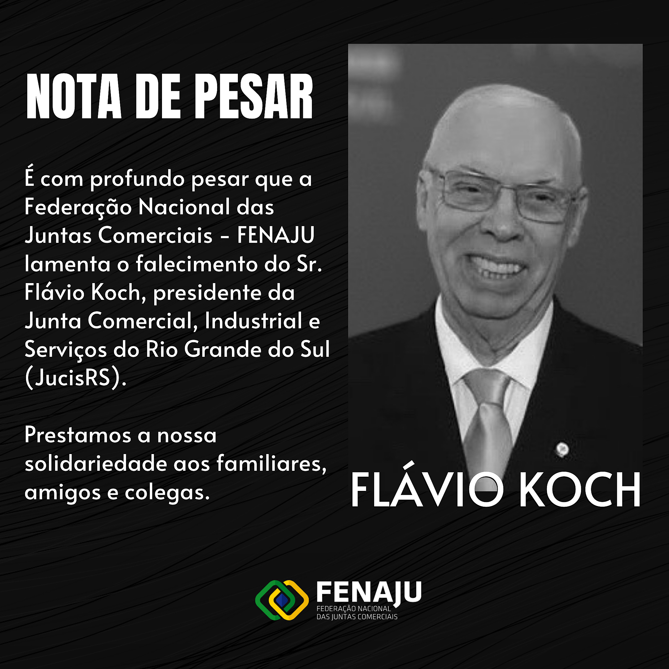 NOTA DE PESAR - FLÁVIO KOCH