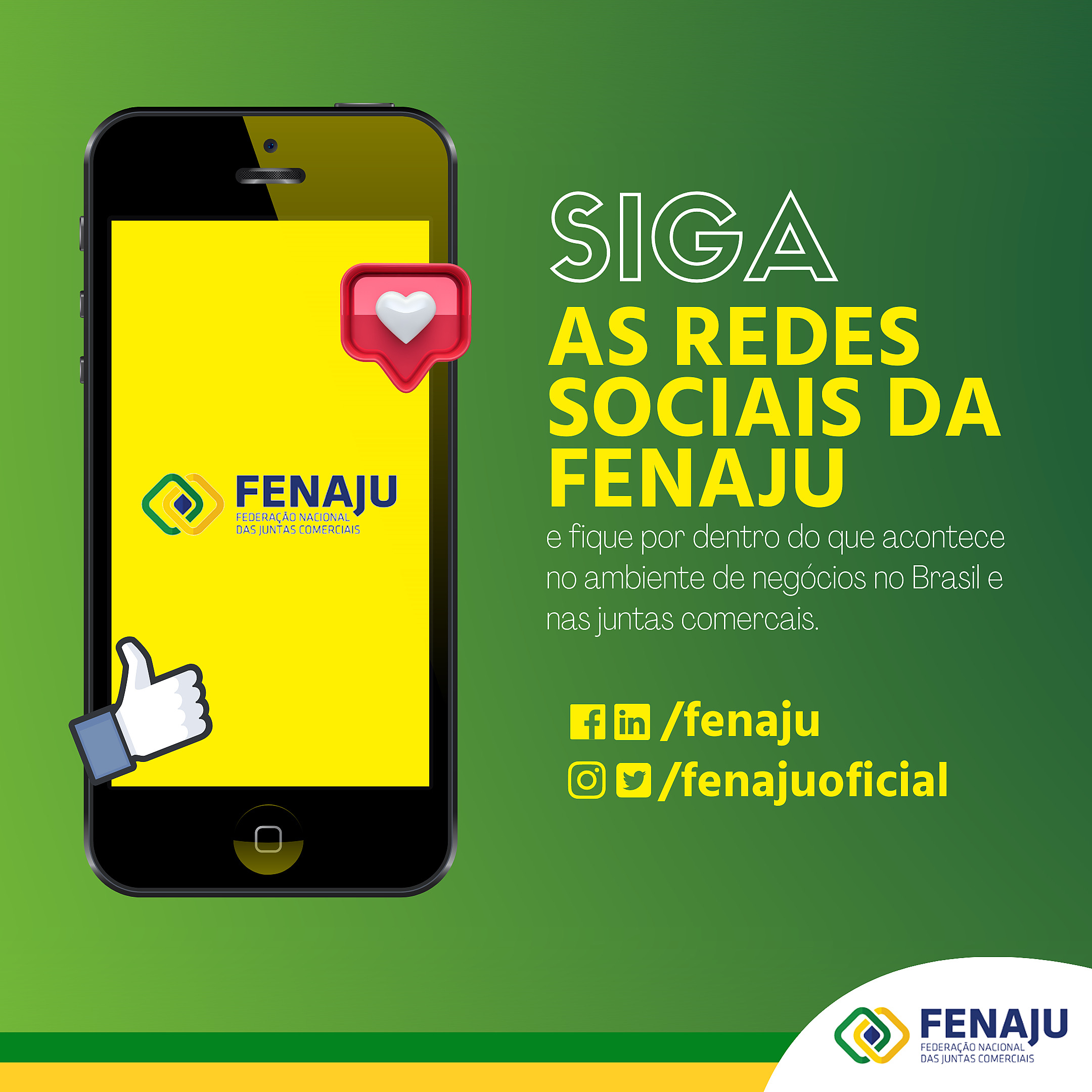 Siga a FENAJU nas redes sociais