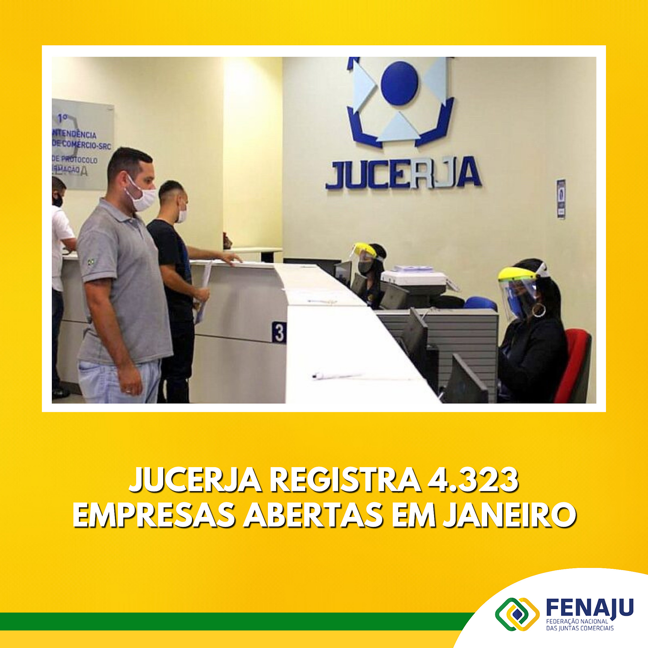 JUCERJA registra 4.323 empresas abertas em janeiro