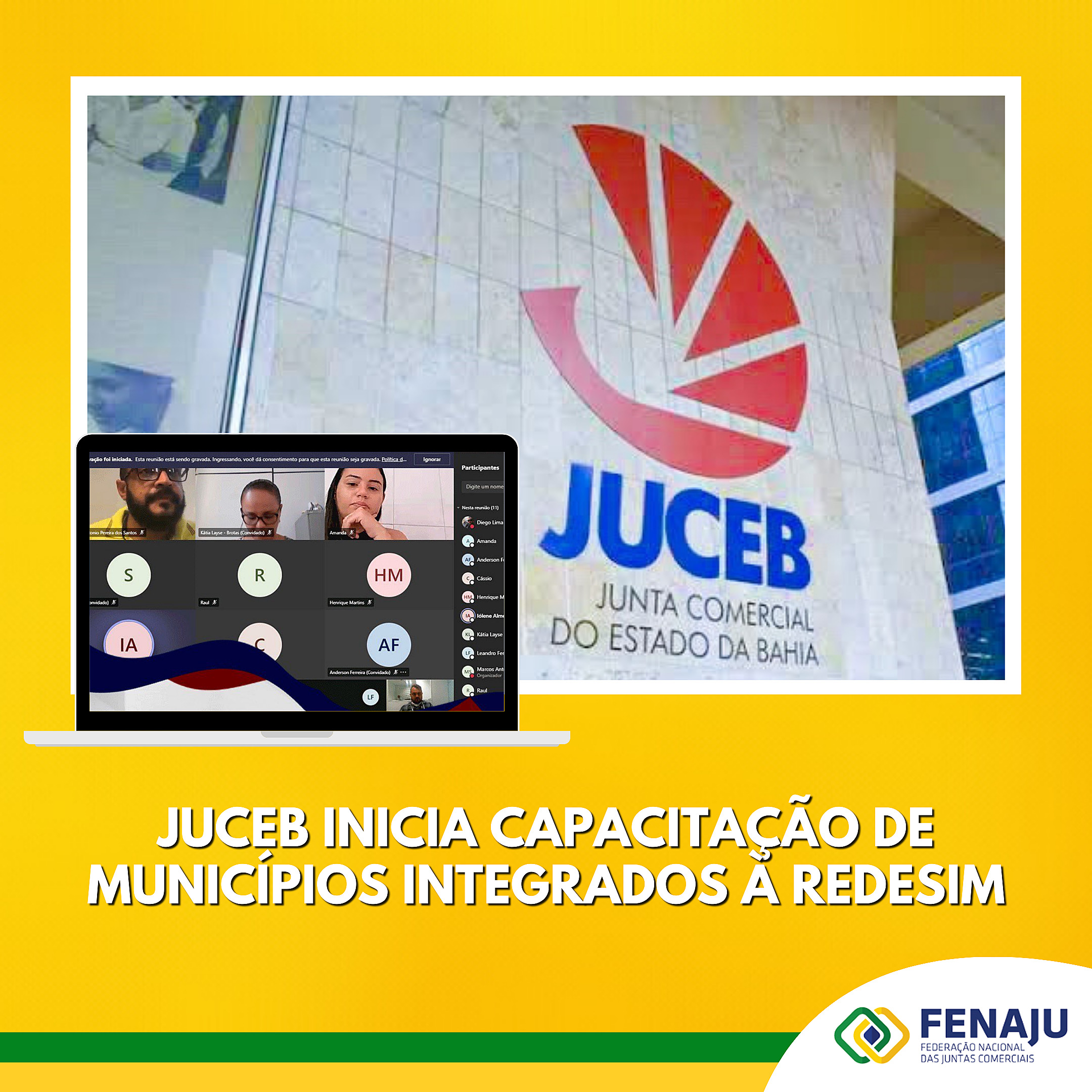 JUCEB inicia capacitação de municípios integrados à REDESIM