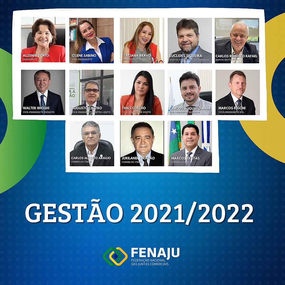 Diretoria da FENAJU (gestão 2021-2022)