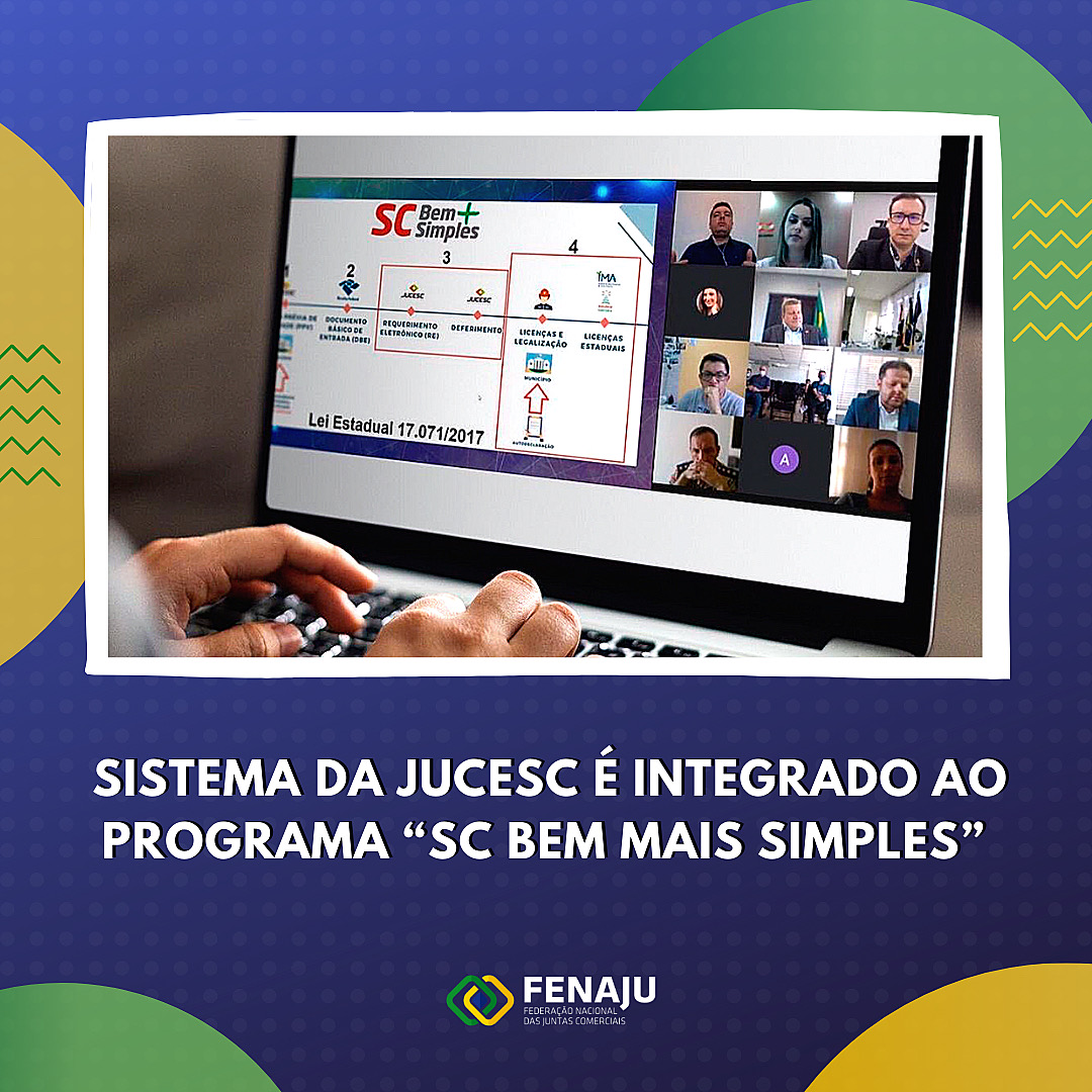 Sistema da JUCESC é integrado ao programa “SC Bem Mais Simples”