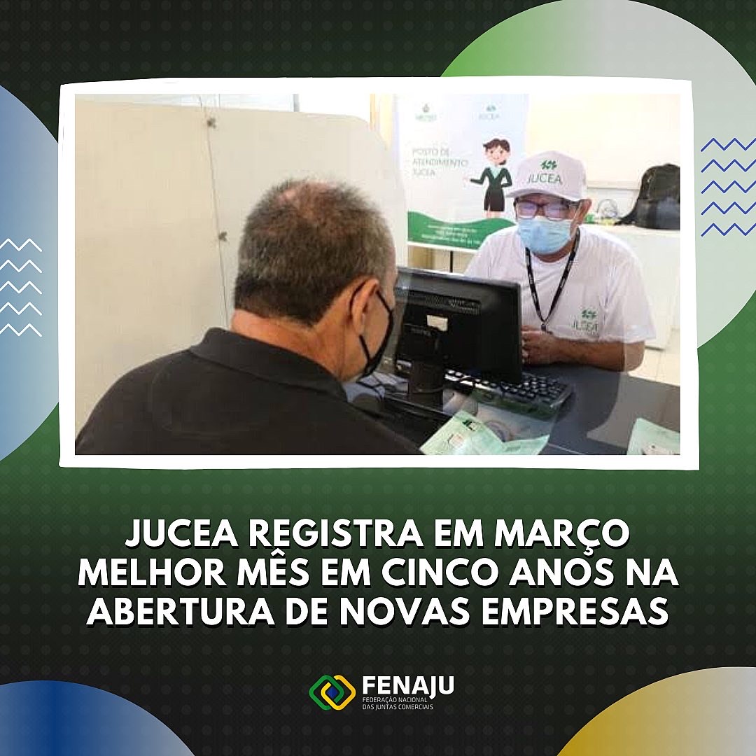 JUCEA registra em março melhor mês em cinco anos na abertura de novas empresas