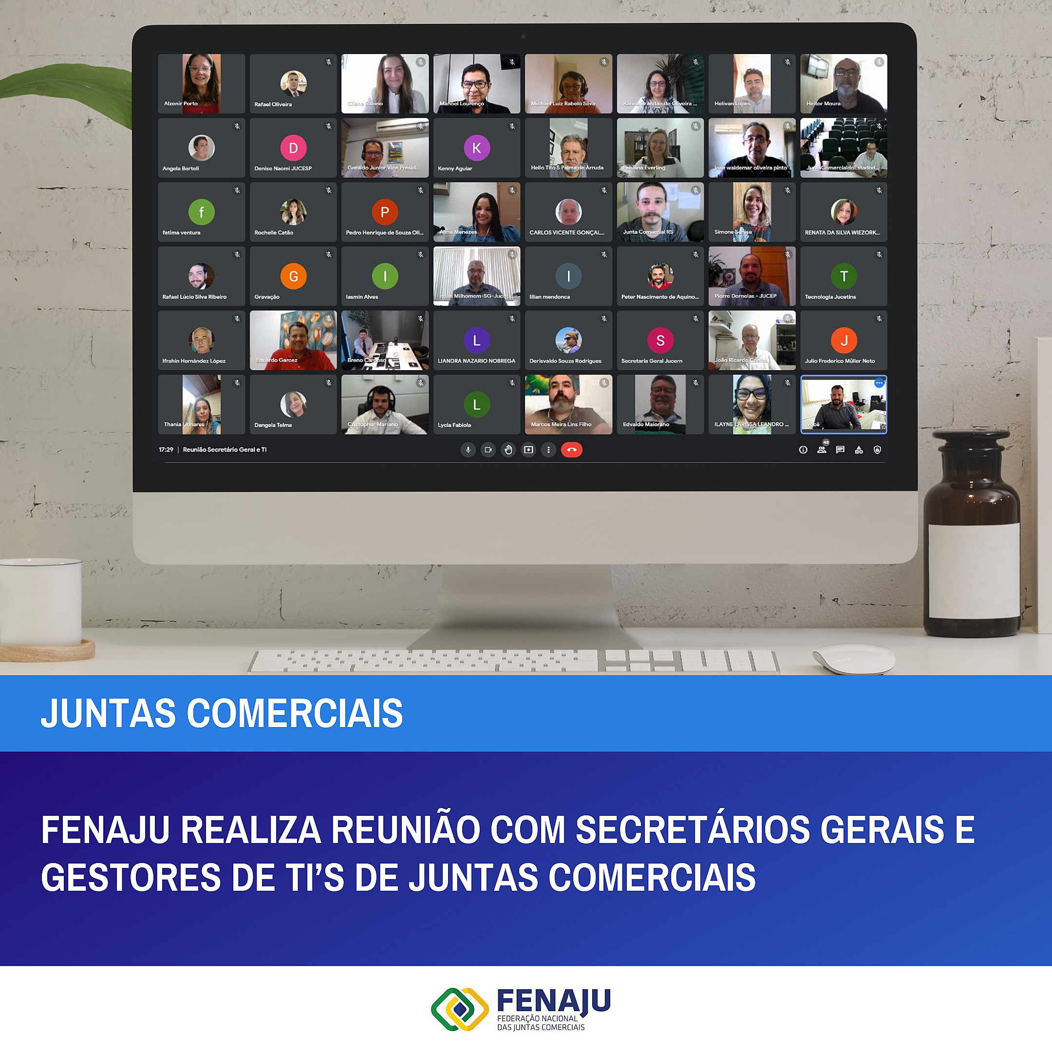 FENAJU realiza reunião com Secretários Gerais e gestores de TI’s de Juntas Comerciais