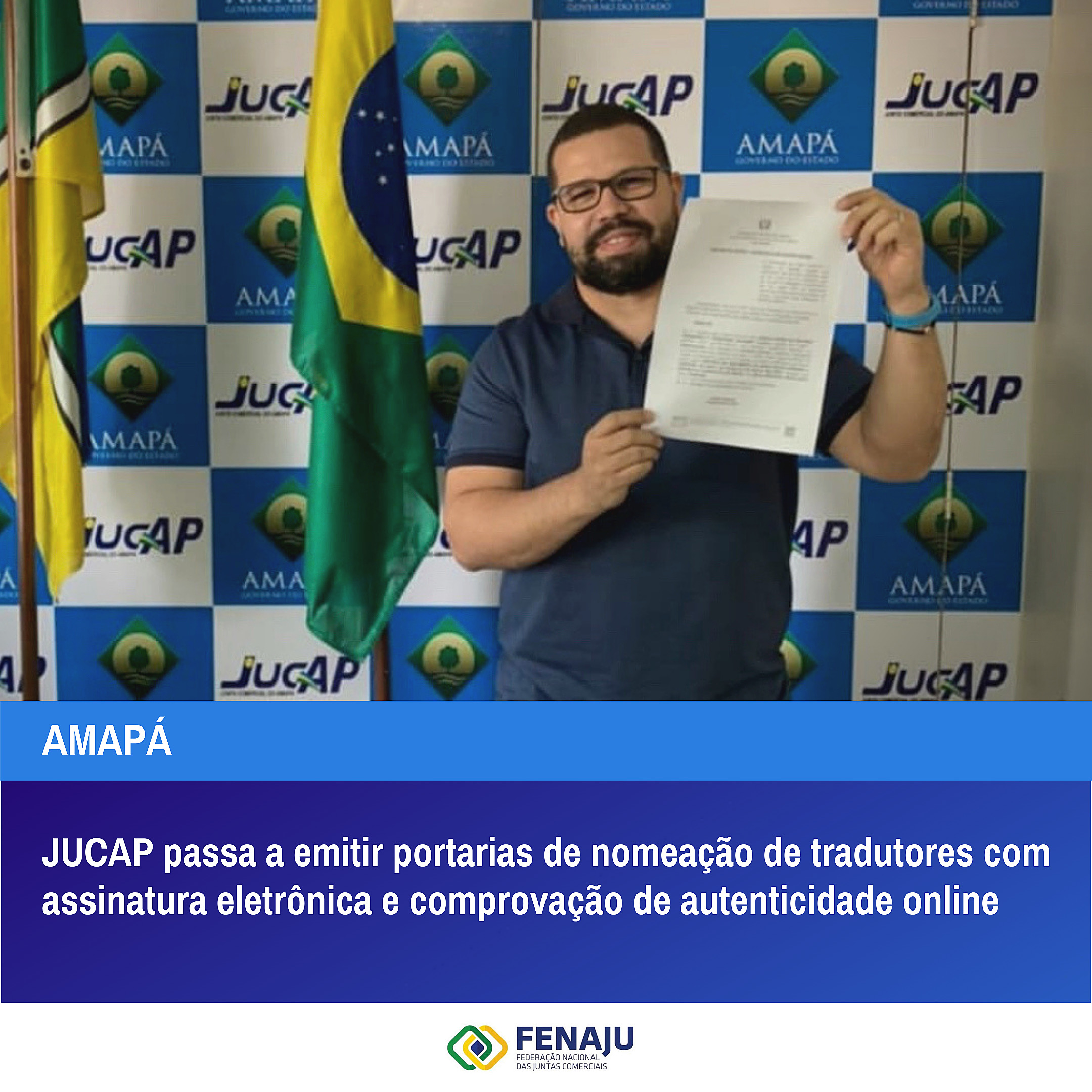 JUCAP passa a emitir portarias de nomeação de tradutores com assinatura eletrônica e comprovação de autenticidade online